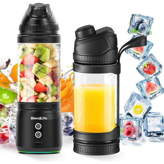 LX INDIA Juice Blender BlendLife Elite Portable Juicer Mixer Blender 700ml Black