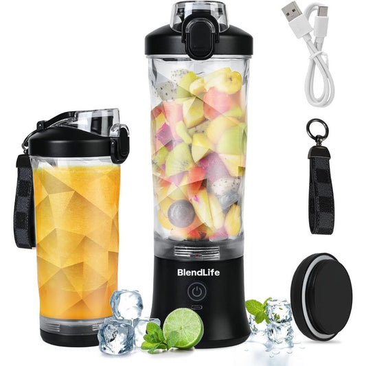 LX INDIA Juice Blender BlendLife Ultra Waterproof Portable Blender 600ml Black