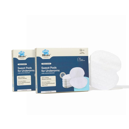 LX INDIA Sweat Pads Bloom Sweat Pads for Underarms,  Self-Adhesive Sweat Pads 28 pads (14 pairs)