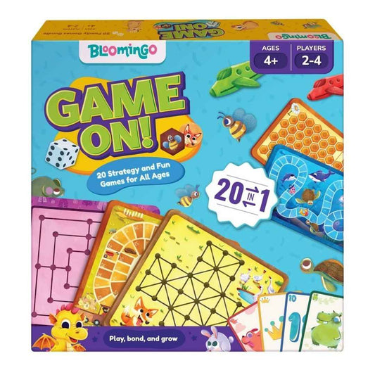 LX INDIA BOARD GAME Bloomingo Board and Card Game - Game On! 20 in 1 Board Game - Ludo, Chess, Checkers and More