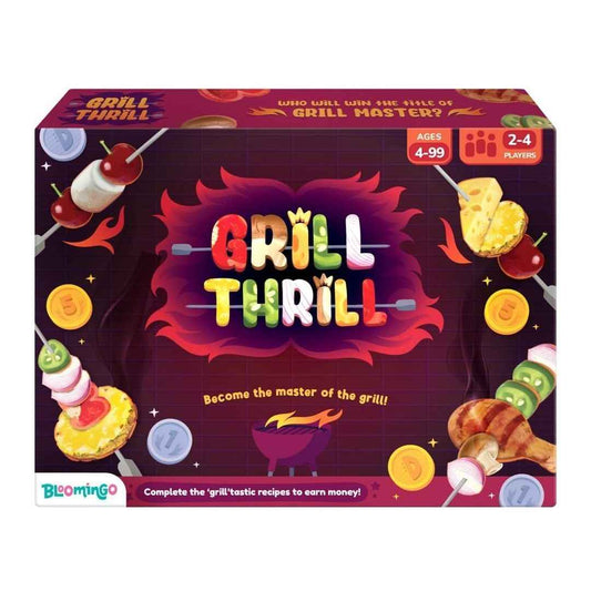 LX INDIA BOARD GAME Bloomingo Board Game - Grill Thrill: Fun & Engaging Grilling Culinary Game; Make Fun Grill recipies Culinary Creativity