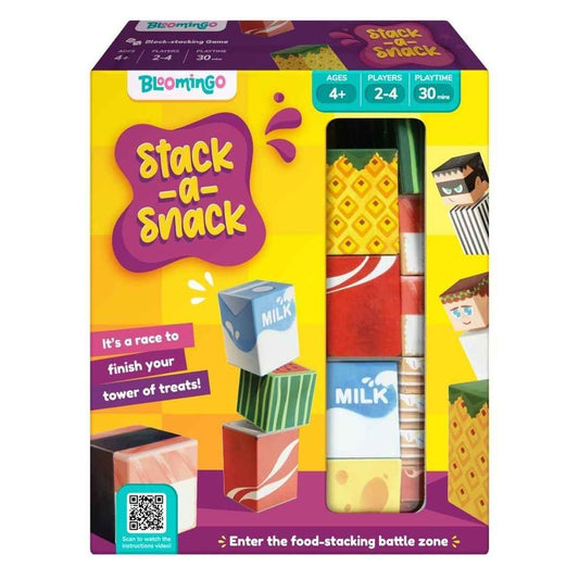 LX INDIA BOARD GAME Bloomingo Board Game - Stack A Snack: Interactive Stacking Game for Kids & Adults; Pick A Card & Race To Build you Tower Of Treats