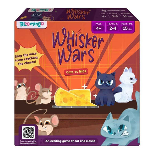 LX INDIA BOARD GAME Bloomingo Board Game- Whisker Wars: Fun Cat & Mice Battle Game for Kids & Adults