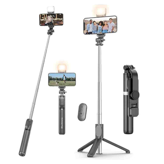 LX INDIA Mobile Tripods Blushinsta Selfie Stick,Extendable Selfie Stick with Wireless Remote&Tripod Stand