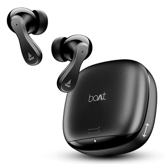 LX INDIA EarBuds Carbon Black boAt 2025 Launch Airdopes 313 Earphones with mic