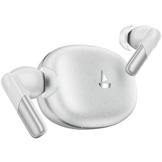 LX INDIA EarBuds Lunar White boAt 2025 Launch Airdopes Prime 412 Wireless Earphones with mic