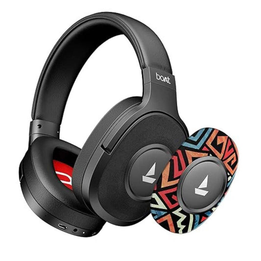 LX INDIA Headphone boAt 2025 Launch Rockerz Plus 550 Bluetooth Wireless Headphones with Mic (Black Psyche)