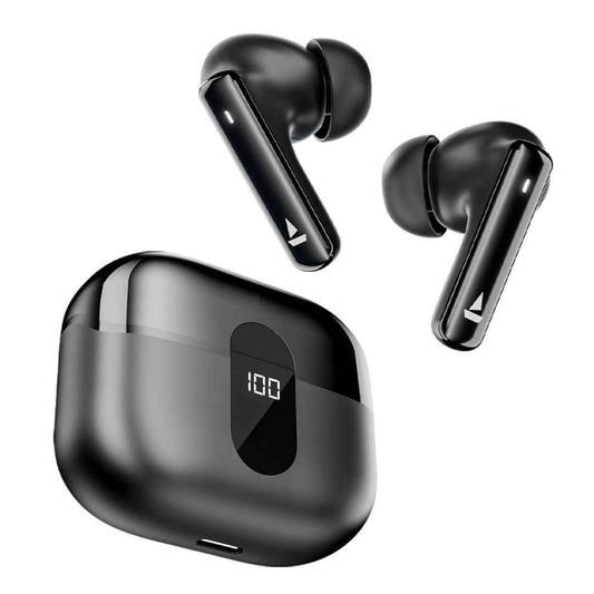 LX INDIA Earbuds Active Black boAt Airdopes 121 Pro Plus, 100HRS Battery, 4Mics ENx, 50ms Low Latency, Fast Charge, LED Display, IPX5, v5.3 Bluetooth in Ear Earbuds, TWS Ear Buds Wireless Earphones with mic