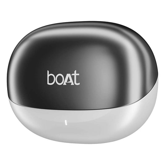 LX INDIA Earbuds boAt Airdopes 301 TWS Earbuds w/ 75 hrs Playtime, Quad Mics with ENx, ASAP Charge, Bluetooth v5.3 & IPX5 Resistance(Arctic Whisper)