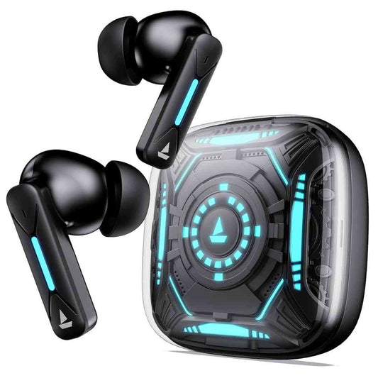 LX INDIA Earbuds boAt Immortal Airspeed Pro Truly Wireless in- Ear Earbuds w/ 32dB ANC, Beast™ Mode with 40ms Latency, 40hrs Playback (Black Sabre)