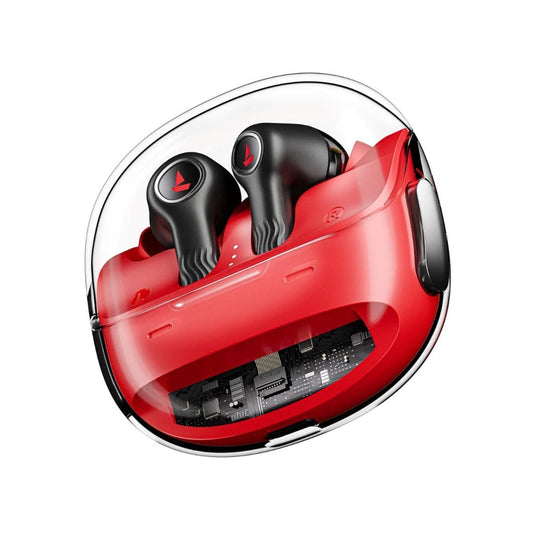 LX INDIA Earbuds Blazing Red boAt New Launch Nirvana Crystl  ANC(~32dB) Bluetooth Earbuds