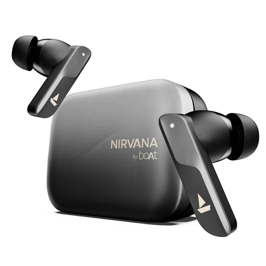LX INDIA Earbuds Cosmic Onyx boAt New Launch Nirvana X TWS,Knowles Dual Drivers,Hi-Res Audio LDAC,App Support,4Mic ENx,Dual Pair,Spatial Audio,Fast Charge