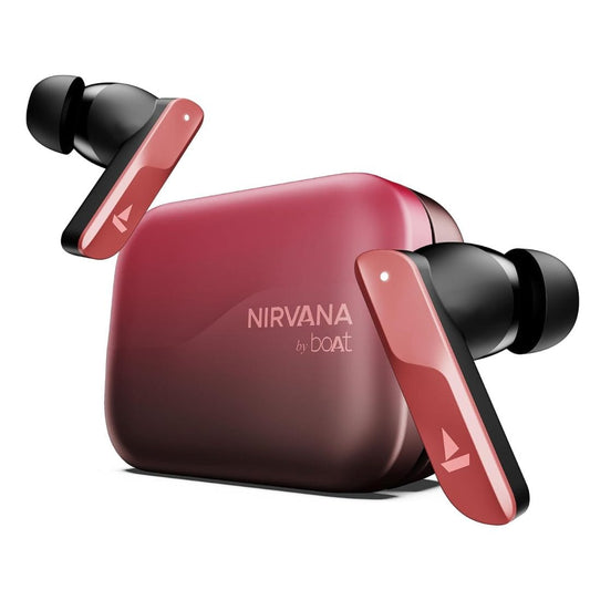 LX INDIA Earbuds Galactic Red boAt New Launch Nirvana X TWS, Knowles Dual Drivers,Hi-Res Audio LDAC,App Support,ENx,Dual Pair,Spatial Audio,Fast Charge