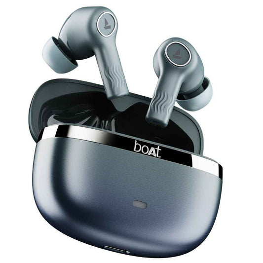 LX INDIA Earbuds boAt Nirvana Ion ANC Pro, Hi-Res Audio LDAC,ANC(~32dB), 120Hrs Battery, App Support, Fast Charge, v5.3 Bluetooth TWS in Ear Earbuds Wireless Earphones with mic (Blazing Comet)