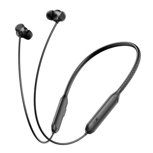 LX INDIA Headphones and Headsets boAt Rockerz 255 Z Plus, AI-ENx Tech, Spatial Audio, 50HRS Battery, Low Latency Mode, Fast Charge, App Support, IPX4, GFPS, BT v5.3, Bluetooth Neckband, Wireless with Mic Earphones (Classic Black)