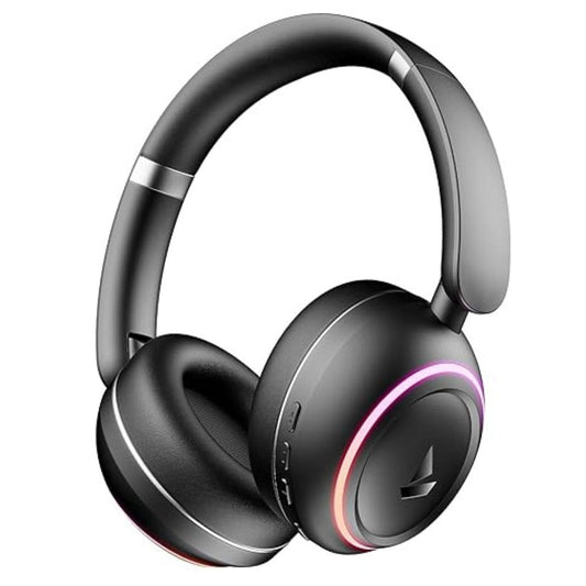 LX INDIA Headphone Black boAt Rockerz 480 W/RGB LEDs, 6 Light Modes BT V5.3