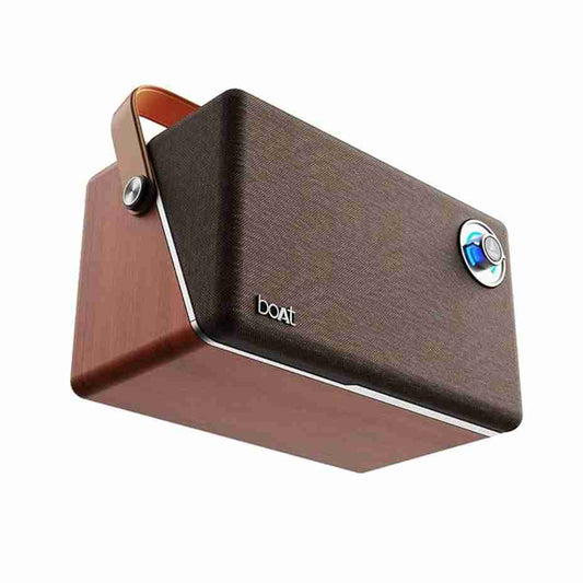 LX INDIA speaker boAt Stone Majestic Bluetooth Speaker (Vintage Brown)