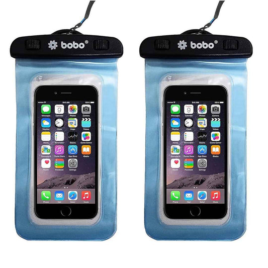 LX INDIA Waterproof Mobile Pouches Blue BOBO Universal Waterproof Pouch,Big Size (Pack of 2)
