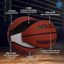 LXINDIA Basket Ball Boldfit Basketball Professional Basket Ball Men Dunkmaster No 7 Brown