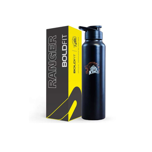 LXINDIA bottle Boldfit Chennai Super Kings Merchandise Water Bottles (Black)