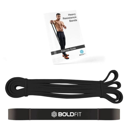 LX INDIA Health & Fitness Resistance Bands Boldfit Heavy Resistance Band for Exercise & Stretching black