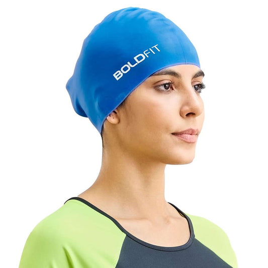 LX INDIA HEAD CAPS Boldfit Long Swimming Cap for Men Silicone Swimming Caps