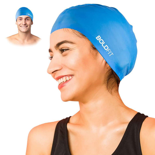 LX INDIA HEAD CAPS Boldfit Swimming Cap for Men Silicone