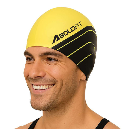 LX INDIA HEAD CAPS Boldfit Swimming Cap for Men Silicone Swimming Caps