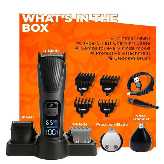 LX INDIA Trimmer Bombay Shaving Company 12 in 1 Full Body Trimmer for Man | Runs Nonstop for 300 Mins Rechargeable All In One Men Trimmer