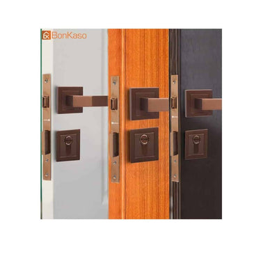 LXINDIA Lock BonKaso F023396 Premium Zinc Heavy Duty Safe and Secure Mortise Main Door(Rose Gold)