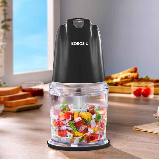 LX INDIA Chopper Black Borosil Chef Delite 260 Watts Electric Chopper for Kitchen