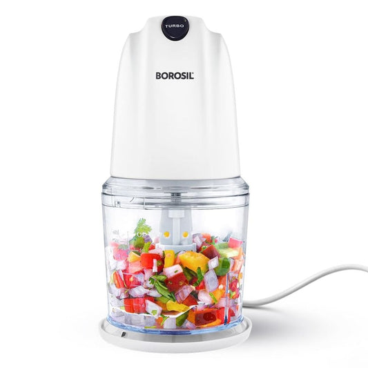 LX INDIA Chopper White Borosil Chef Delite 260 Watts Electric Chopper for Kitchen