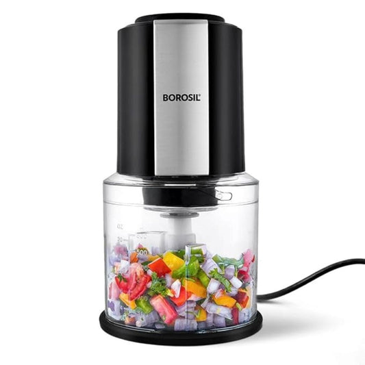 LX INDIA Chopper Black Borosil Chef Delite 300 Watts Electric Chopper for Kitchen