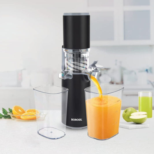 LX INDIA Juice Blender Borosil Easy Juice Cold Press Slow Juicer, Portable Slow Juicer