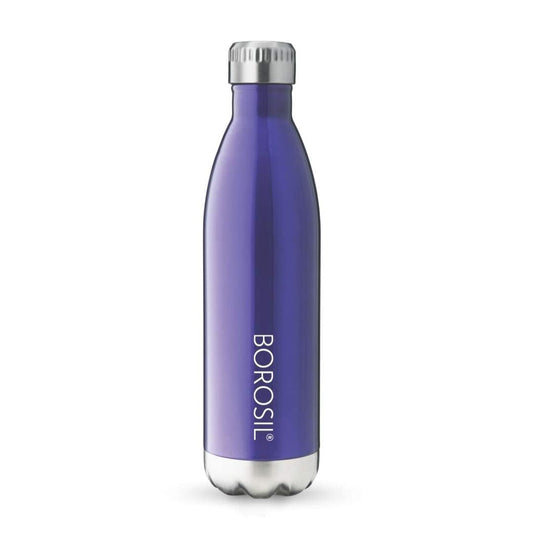 LX INDIA Bottle Borosil Hydra Bolt Trans Blue 1000 ml Stainless Steel Water Bottle | Double Wall Vacuum Insulated Flask | 24 Hours Hot and Cold | Bottle for Office, Gym, School