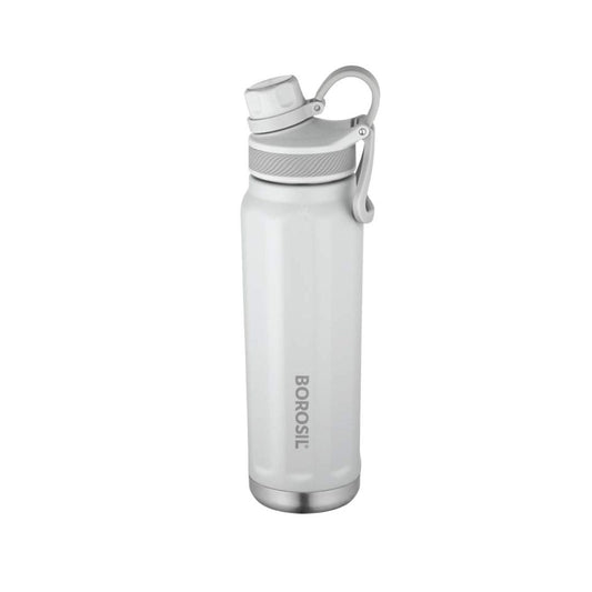 LX INDIA Bottle Borosil Hydra Sportsip 710 ml Stainless Steel Wate Bottle | Double Wall Vacuum Insulated Flask | 12 Hrs Hot & 20 Hrs Cold | Bottle for Office, School, Gym, College | 1 Year Warranty, Slate Grey