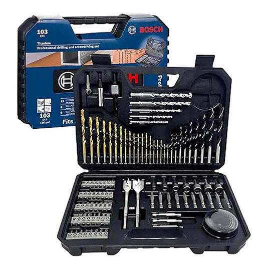 LX INDIA Drill Kit BOSCH 2608594070 Professional 103-Pcs Accessory Set | Versatile Drilling & Screwdriving Kit