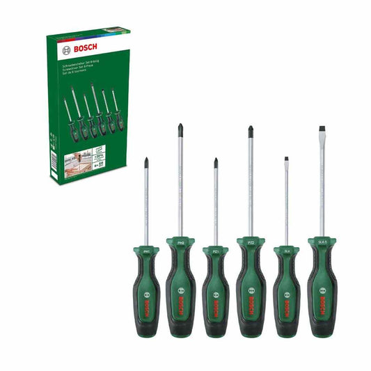 LXINDIA screw drivers BOSCH 6-Piece Screwdriver Set | Variety of Sizes & Types for Home Repairs