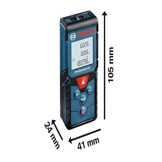 LX INDIA Measuring tools BOSCH GLM 40-12 Laser Measure Precise Length, Area & Volume IP54 Durable