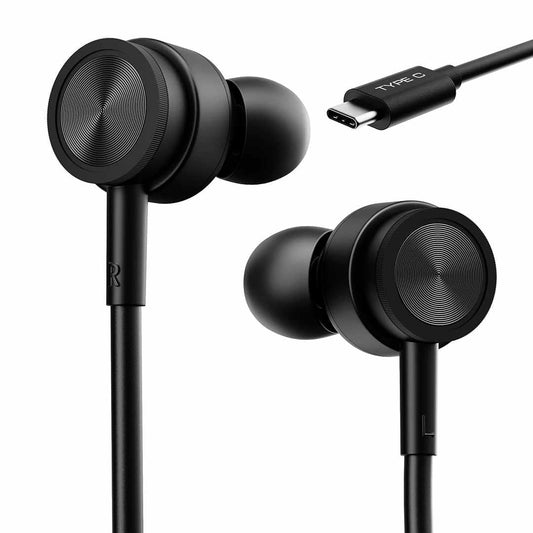 LX INDIA Headphones and Headsets Boult Audio Newly Launched XO Pro Black Wired Earphones with Type-C Jack, Extra Bass, Wired Earphones with Mic
