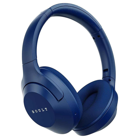 LX INDIA Headphone Boult Newly Launched Flex Bluetooth Wireless Headphones with 70H Playtime, 40mm Bass Driver,4 EQ Modes, wireless headphones with mic (Navy Blue)