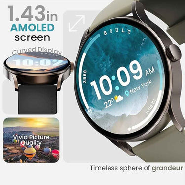 LXINDIA Smart Watch Boult Rover Pro Smart Watch 1.43'' AMOLED, Bluetooth Calling and AI Voice Assistant (Icon)