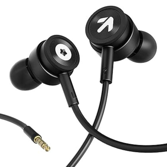 LX INDIA Earphone Boult XO Black Wired Earphones with with Mic