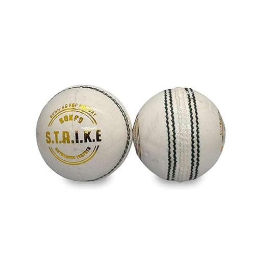 LX INDIA Cricket ball BOXCO Strike White Leather Cricket Ball, Hand Stitched, for T20, ODI and Test Matches (Pack of 4)