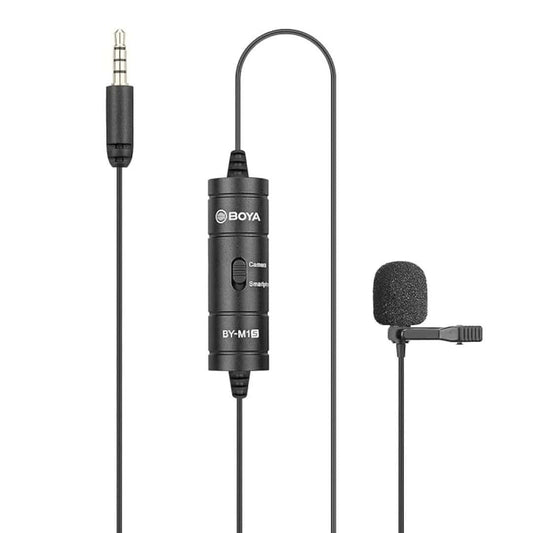 LXINDIA MicroPhone Boya BY M1S Lavalier Auxiliary Unidirectional Microphone (Black)