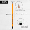 LXINDIA Pencil BRUSTRO 2 HB Extra Dark Pencil with Eraser Tip (24 Pencils)