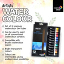 LXINDIA Water colour BRUSTRO Artist's Watercolour Paint Set of 12 Colours X 12ML Tubes