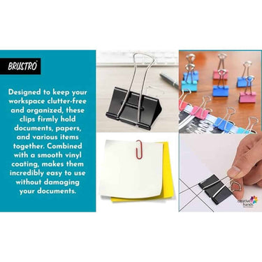 LXINDIA desk essential Brustro Clip Box Set of 56 Binder Clips