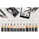 LXINDIA Pencil BRUSTRO Fine Art Graphite Pencil Set 10B  2H  Pack of 12