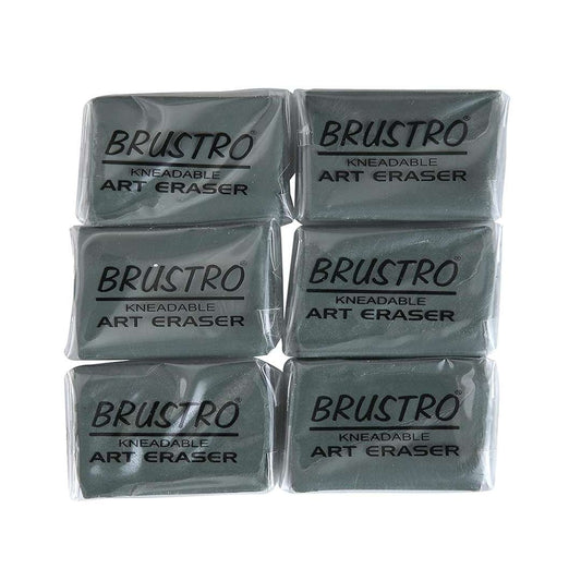 LXINDIA Eraser Brustro Kneadable Art Eraser Pack of 6